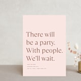 "There Will Be a Party" - Save the Dates in Terracotta by Amy Payne - Front