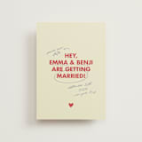 "Love Note" - Save the Dates in Latte by Helena Vitto - Front