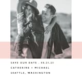 "Sealed with a Kiss" - Save the Dates in Blush by Hudson meet Rose - Detail