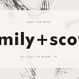 "Brush Strokes" - Save the Dates in Onyx by Joyce Pinheiro - Detail