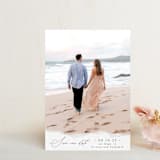 "Torn Texture" - Save the Dates in Parchment by Everett Paper Goods - Front