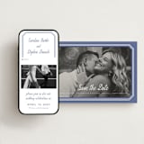 "Deluxe" - Save the Dates in Blueberry by Carolyn MacLaren - Free Wedding Website