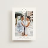 "Circle monogram" - Save the Dates in Cotton by Stacey Meacham - Front