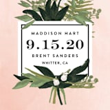 "Botanical Name Plate" - Save the Dates in Blush by Shiny Penny Studio - Detail