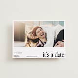 "It's our date" - Save the Dates in Snow by Mere Paper - Front