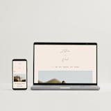 "Modern Aligned" - Save the Dates in Creampuff by Carolyn MacLaren - FREE Wedding Website