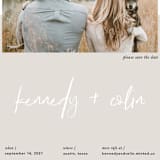 "colorblock script" - Save the Dates in Latte by carla san roman - Detail