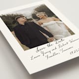 "vintage script" - Save the Dates in Snow by Sara Hicks Malone - Detail