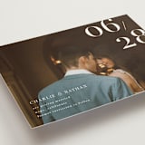 "Our Big Date" - Save the Dates in Pearl by Shannon Chen of Four Wet Feet Studio - Detail