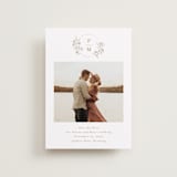 "Monogrammed" - Save the Dates in Taupe by Chris Griffith - Front