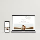 "Monogrammed" - Save the Dates in Taupe by Chris Griffith - FREE Wedding Website