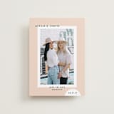 "Minimal Modern" - Save the Dates in Melon by Kelly Watkins - Front