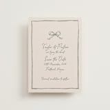 "ribbon bow drawing" - Save the Dates in Moss by Cass Loh - Front