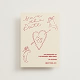 "Crazy Little Thing Called Love" - Save the Dates in Cream by Helena Vitto - Front