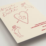 "Crazy Little Thing Called Love" - Save the Dates in Cream by Helena Vitto - Detail