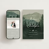 "The Forest" - Save the Dates in Jade by Elly - Free Wedding Website