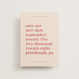 "Modern Type" - Save the Dates in Spruce by April Astudillo - Front