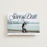 "Lettering Crossbar" - Save the Dates in Midnight by Jill Means - Front