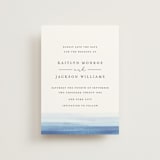 "Watercolour Stripe" - Save the Dates in Ocean by Bethan - Front