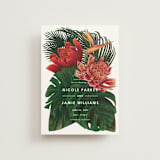 "Tropical Bouquet" - Save the Dates in Basil by Elly - Front