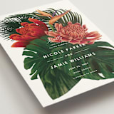 "Tropical Bouquet" - Save the Dates in Basil by Elly - Detail