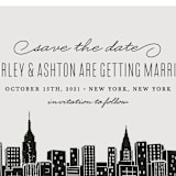 "Big City - New York City" - Save the Dates in Light Taupe by Hooray Creative - Detail