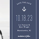 "Down by the Sea" - Save the Dates in Marine by Sandra Picco Design - Detail