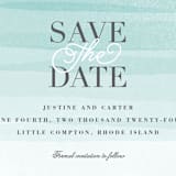 "Old Post Road" - Save the Dates in Sea Salt by Jennifer Wick - Detail