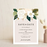 "Classic Floral" - Save the Dates in Cream by Alethea and Ruth - Front
