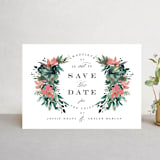 "Painted Laurel" - Save the Dates in Peach by Lori Wemple - Front
