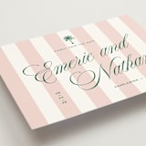 "Palm Stripes" - Save the Dates in Taffy by Susan Zinader - Detail