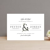 "Adorned Ampersand" - Save the Dates in Cotton by Jennifer Postorino - Front