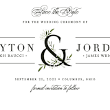 "Adorned Ampersand" - Save the Dates in Cotton by Jennifer Postorino - Detail