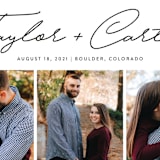 "Scripted Names" - Save the Dates in Ivory by Susan Asbill - Detail