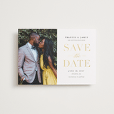 "Simply Striking" - Save the Dates in Gold Giltz by Stacey Meacham - Front