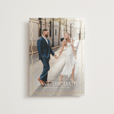 "Scalloped Border" - Save the Dates in Cloud by Kaydi Bishop - Front