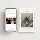 "Framed Monogram" - Save the Dates in Silk by Kelly Schmidt - Free Wedding Website