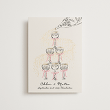 "Sparkling Champagne Tower" - Save the Dates in Petal by Jackie Crawford - Front