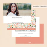 "Floral Filled 16" - Sweet Sixteen Party Invitations in Peach by Becky Nimoy - Back of Card Options