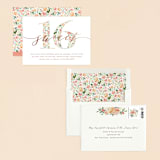 "Floral Filled 16" - Sweet Sixteen Party Invitations in Peach by Becky Nimoy - Assembled