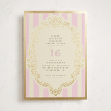 "Baroque Beauty" - Sweet Sixteen Party Invitations in Petal by Charter Oaks Creative - Front