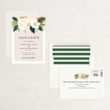 "Classic Floral" - Save the Dates in Cream by Alethea and Ruth - Assembled