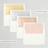 "Floral Ampersand" - Save the Dates in Rosebud by Jennifer Wick - Envelope Liner Options