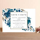 "Watercolor Delight" - Save the Dates in Indigo by Petra Kern - Front
