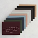 "Rhapsody" - Save the Dates in Peony by Griffinbell Paper Co. - Colored Envelopes Available