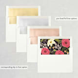 "Rhapsody" - Save the Dates in Peony by Griffinbell Paper Co. - Envelope Liner Options