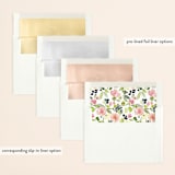 "Watercolor Wreath" - Save the Dates in Grapefruit by Yao Cheng Design - Envelope Liner Options