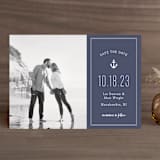 "Down by the Sea" - Save the Dates in Marine by Sandra Picco Design - Front