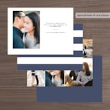 "Down by the Sea" - Save the Dates in Marine by Sandra Picco Design - Back of Card Options