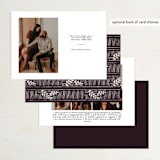 "Slated Forever" - Save the Dates in Plum by GeekInk Design - Back of Card Options